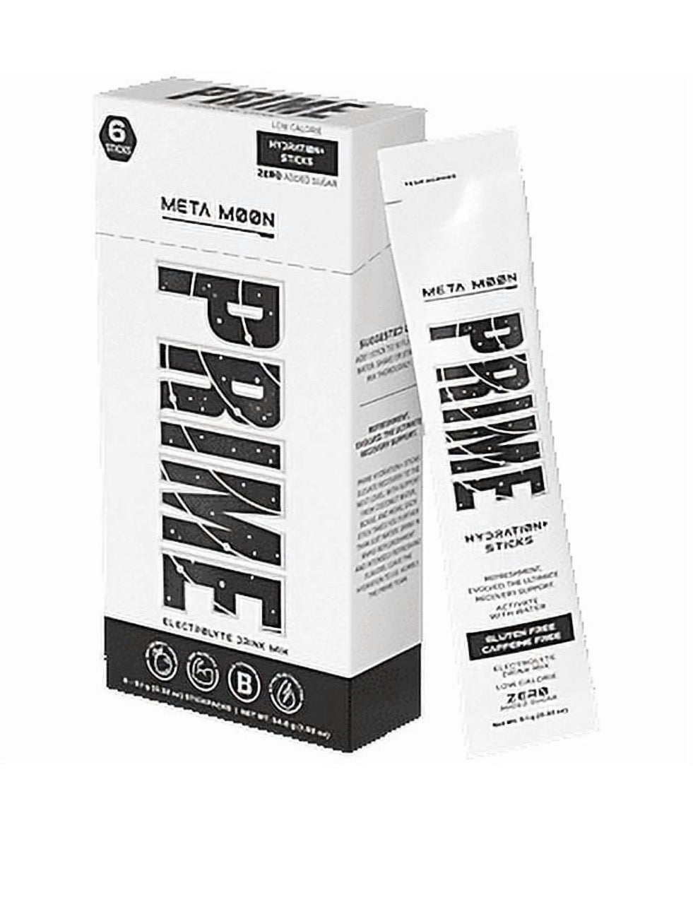 Prime Hydration Sticks, Meta Moon, 6 Count, Electrolytes, Zero Sugar