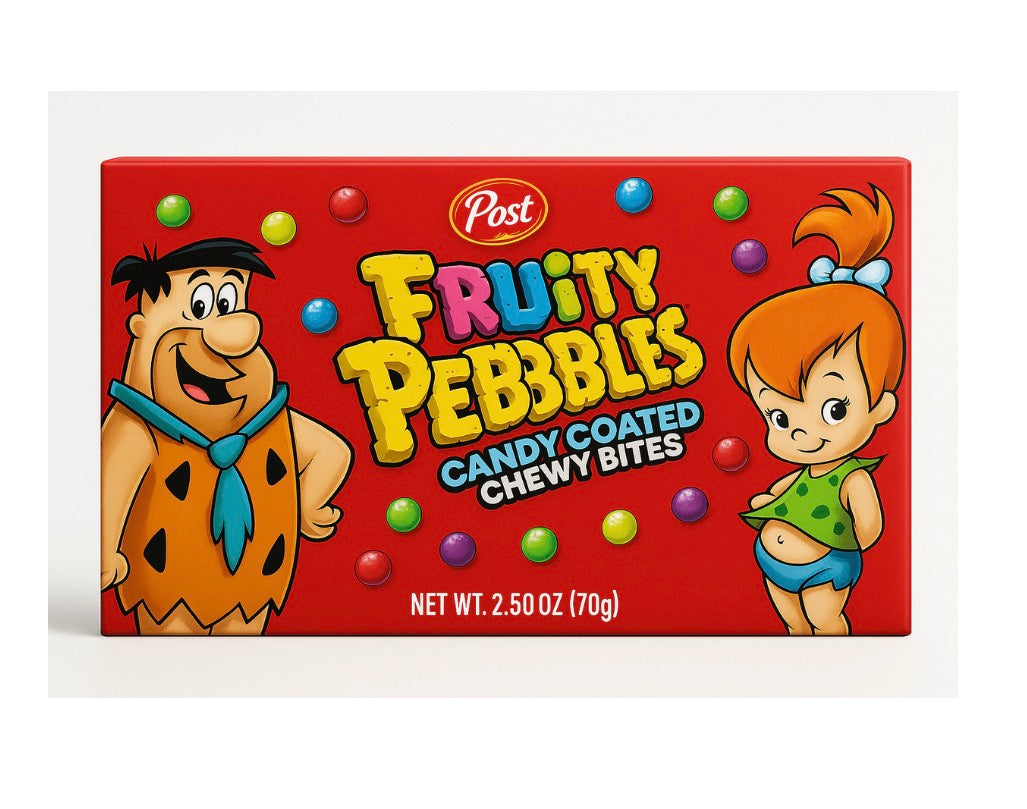 Post Fruity Pebbles Candy Coated Chewy Bites, 2.5 oz Box