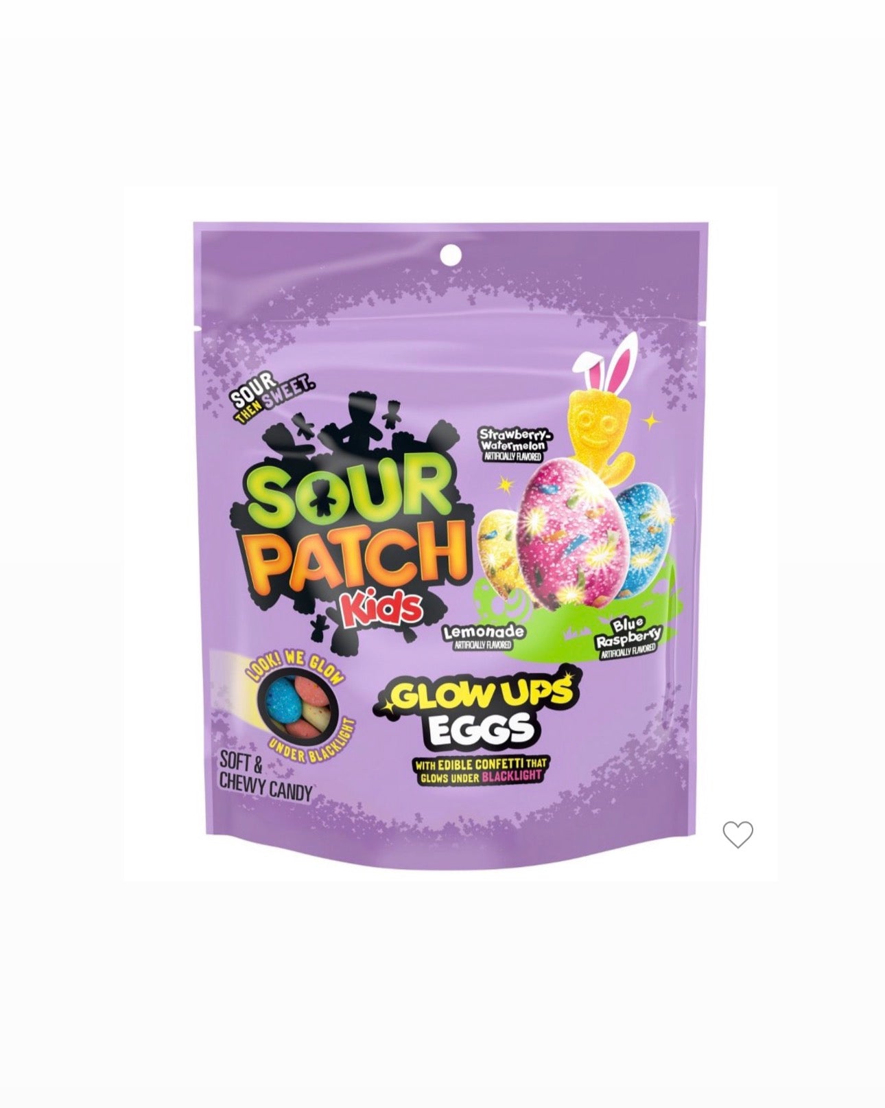 Sour Patch Kids Glow Up Eggs Glow in the dark candy