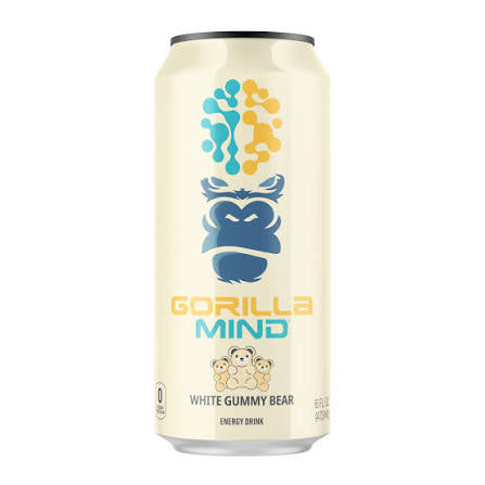 Gorilla Minds White Gummy Bear Energy Drink