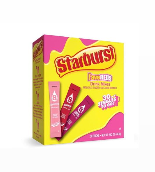 Starburst Fave Reds Singles to Go Powdered Drink Mix Variety Pack, 30 Count Packets