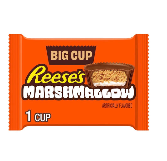 REESE'S Big Cup Marshmallow Milk Chocolate Peanut Butter Cup, Candy Pack, 1.4 oz