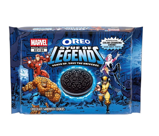 MARVEL OREO Stuf of Legends Chocolate Sandwich Cookies, Special Edition, 10.68 oz
Color changing cream