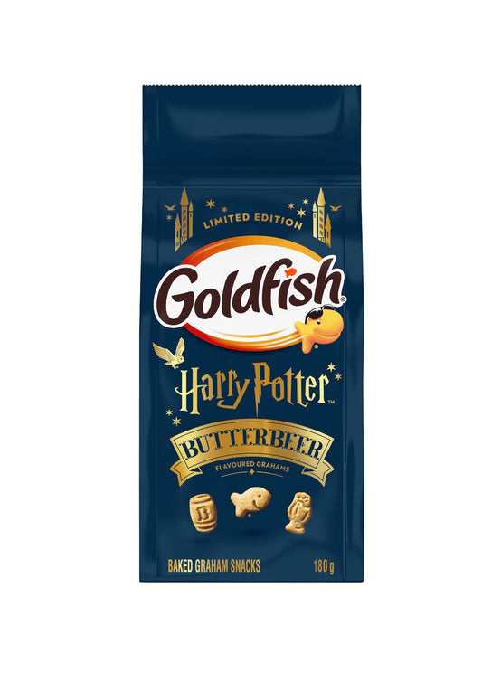 Goldfish® Harry Potter™ Butterbeer Butterscotch Flavoured Baked Grahams, 180g Bag