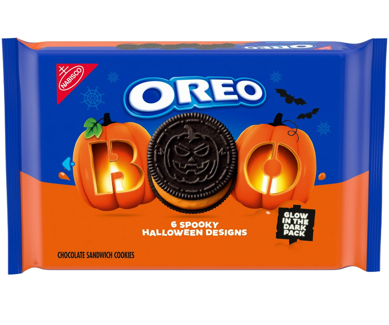 OREO Orange Creme Chocolate Sandwich Cookies, Limited Edition, Halloween Cookies, 18.71 oz