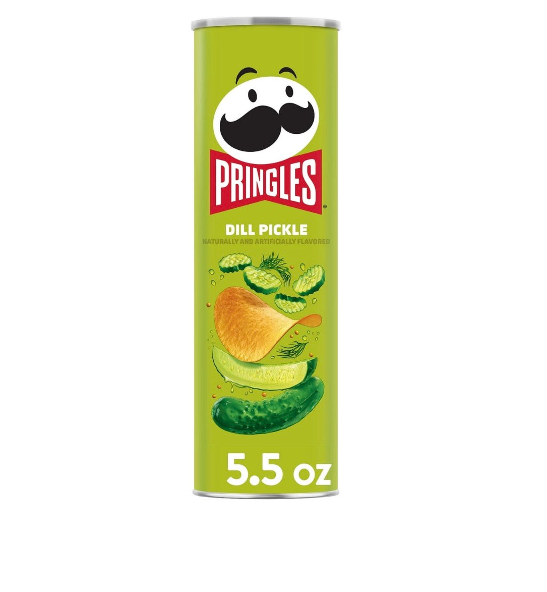 Pringles Dill Pickle Potato Crisps Chips, 5.5 oz Canister