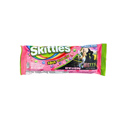 Wicked The movie Skittles Sours Wild Berry Chewy Candy, Share Size- 3.3 oz pack
