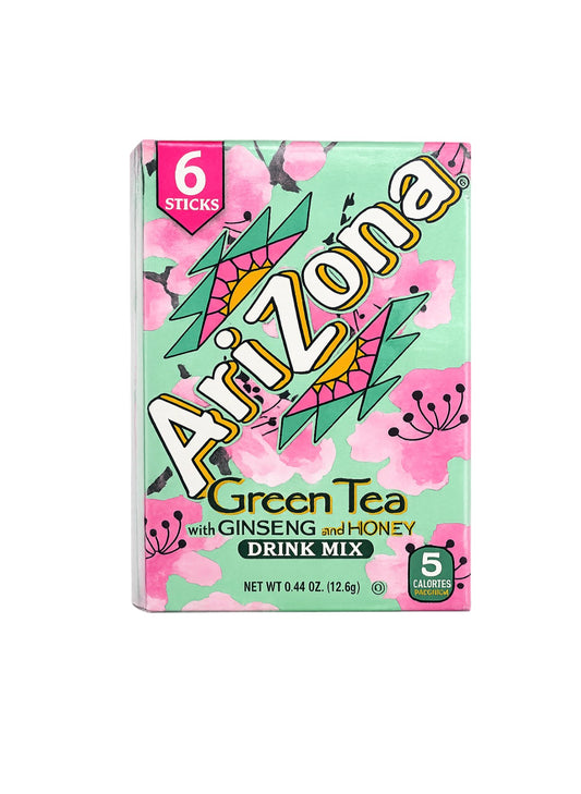 Arizona Green Tea With Ginseng Honey Sugar Free Iced Tea Drink Mix pack of 6