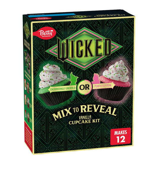 Betty Crocker Wicked Cupcake Kit, Color Changing Baking Kit, Makes 12 Cupcakes, 11.4 oz