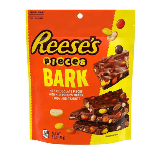 Reese's Pieces Milk Chocolate Candy with Peanuts Bark Bag, 6 oz