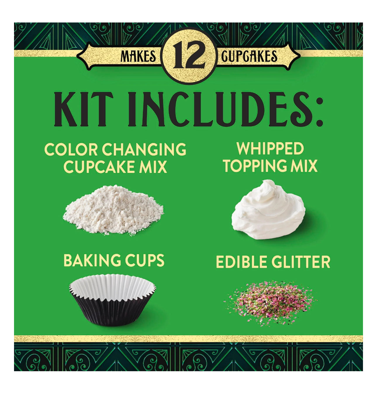 Betty Crocker Wicked Cupcake Kit, Color Changing Baking Kit, Makes 12 Cupcakes, 11.4 oz