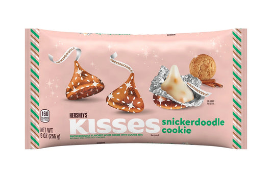 HERSHEY'S KISSES Snickerdoodle Cookie Flavored, Christmas , Candy Bag, 9 oz