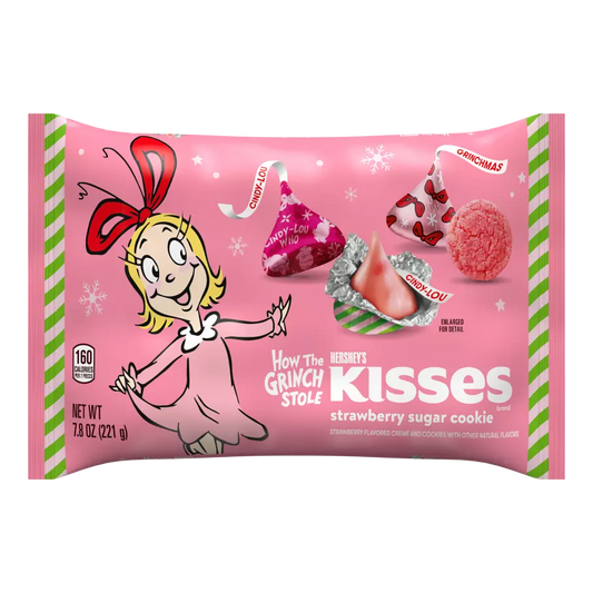 Grinch Kisses Strawberry Sugar Cookie