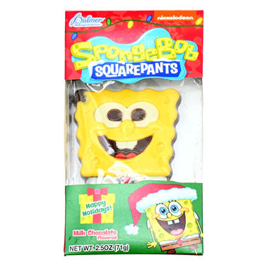 Patrick Star & Sponge Bob  Solid Milk Chocolate 2.5oz Box Christmas Edition